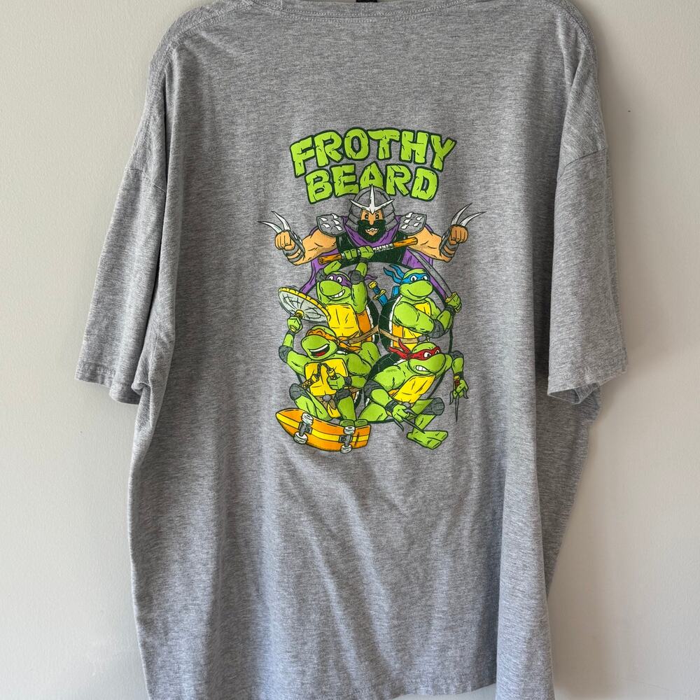 Frothy Beard Brewing TMNT Ninja Turtles Shredder T Shirt 3XL Gray Brewery